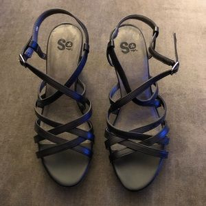 BN w/out Tags- SO Strappy Black Sandals